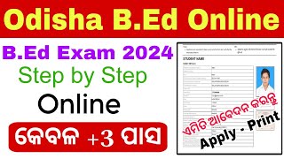 Odisha BEd Entrance Online Apply 2024  Odisha BEd BHEd MEd Online 2024  Apply Now [upl. by Angid]