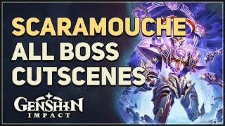 All Scaramouche Boss Cutscenes Genshin Impact [upl. by Anerda864]