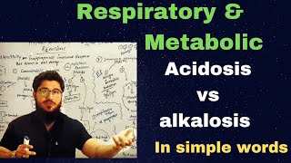 respiratory and metabolic  acidosis vs alkalosis [upl. by Wettam860]