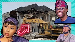 Yemi Alade Drag Sanwo olu over Lagos Demolition \ Land Mark beach Hotel [upl. by Eninotna]