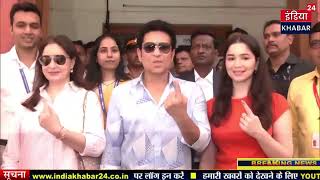 Maharashtra Elections Sachin Tendulkar ने किया Vote बेटी Sara Tendulkar संग पहुंचे वोट डालने [upl. by Earehs]