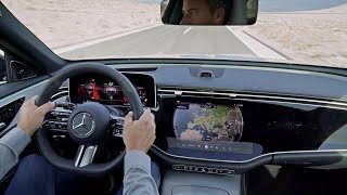 2024 MercedesBenz EClass AMG Line amp Exclusive W214  DRIVING Scenes [upl. by Wendall899]