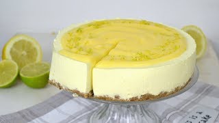 Tarta de yogur de limón fria Tarta sin horno suave y deliciosa [upl. by Ashlan667]