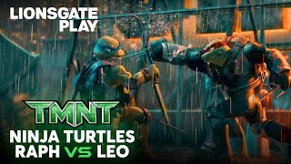 Raph vs Leo  Teenage Mutant Ninja Turtles  Chris Evans  Fight Scene lionsgateplay [upl. by Arodnap]