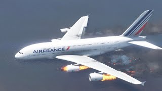 AirFrance Airbus a380 Collide amp Crash Emergency land at UAE Today gta5 fyp shorts [upl. by Restivo]