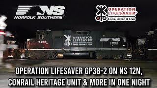 Operation Lifesaver GP382 On NS 12N Conrail Heritage Unit amp More In One Night [upl. by Caspar]