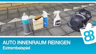 Auto Innenraum reinigen Extrembeispiel Innenreinigung Lederreinigung Lederpflege Fußmatten reinigen [upl. by Edwards]