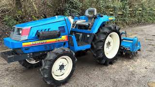 ISEKI TU240 4WD Compact Tractor amp 15 Meter Rotavator [upl. by Atalante]