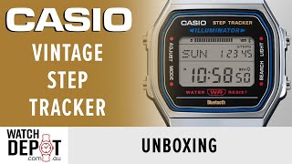 CASIOS VERSION OF A SMARTWATCH Casio ABL100WE1A Bluetooth Step Tracker  Unboxing amp Quick Look [upl. by Adorne]