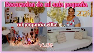 como decorar una sala pequeña elegantecomo decorar una villa bonitanavidad 2024vlog [upl. by Storer]