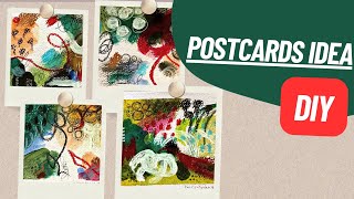 Handpainted Cards  DIY Postcards Ideas [upl. by Yenial]