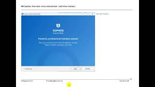 Sophos Scan und Clean ein Offline Virenscanner fue Notfälle [upl. by Orsino794]