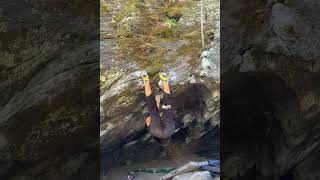 Schist Cave Left V8 Leavenworth Bouldering [upl. by Clary497]