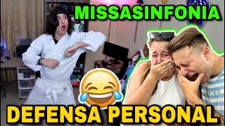 🇪🇸 REACCIÓN a MissaSinfonia APRENDIENDO DEFENSA PERSONAL 🇲🇽😂 que haceeee [upl. by Daisie918]