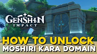 Genshin Impact How To Unlock Moshiri Kara Domain Tsurumi Island Domain [upl. by Ecirtemed]