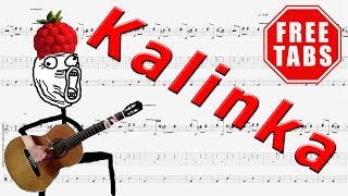 Калинка на гитаре с табами Kalinka russian song with tabs [upl. by Llezo]