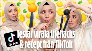 TESTAR VIRALA LIFEHACKS amp RECEPT FRÅN TIKTOK [upl. by Yzzik754]