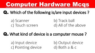 Hardware amp InputOutput Devices Mcqs  Computer MCQS [upl. by Driskill124]