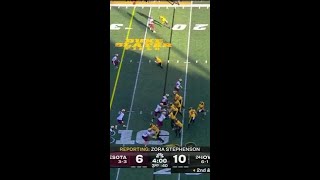 Tyler Nubin Strip Sacks the Iowa QB  Minnesota Football [upl. by Artinahs964]