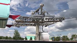 Early testing of the Disney Skyliner at Disneys Hollywood Studios [upl. by Hallam]