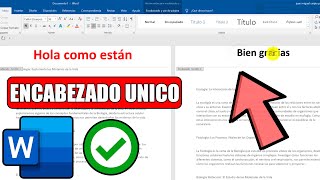 ✅Como poner encabezado en word solo en una pagina 2023 [upl. by Yvon]