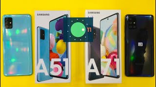 Samsung Galaxy A51 vs Samsung Galaxy A71  Android 11  ONE UI 31 [upl. by Nnylkcaj874]