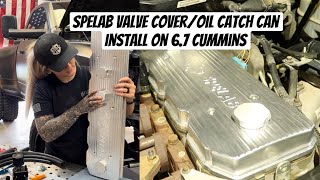 Spelab valve cover and oil catch can install on 4th gen 67 Cummins [upl. by Ebocaj4]