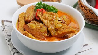 RESEP KARI RUMAHAN PALING MUDAH  KARI IKAN TUNA DAN TEMPE [upl. by Einnaej]