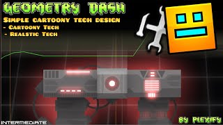 Cartoony Tech Block Design Tutorial Simple and Effective Geometry Dash [upl. by Anolla]