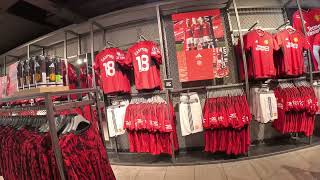 MANCHESTER UNITED MEGASTORE WALK TOUR OLD TRAFFORD MANCHESTER UNITED KINGDOM 4K VIDEO [upl. by Claribel]