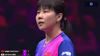 Chen Xingtong vs Satsuki Odo  WS QF  WTT Champions Frankfurt 2024 [upl. by Nerta]