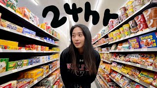 24hr eating through KOREAN CONVENIENCE STORE [upl. by Lourie996]