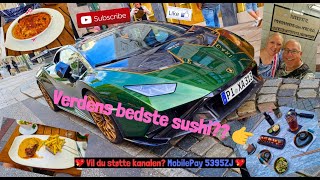 VERDENS BEDSTE SUSHI💖 OG EN LAMBORGHINI HURACAN STO med 640 HK Hvad kan der gå galt der [upl. by Onej]