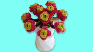 Easy Pipe Cleaner Flower Tutorial for Desk Decor [upl. by Hametaf]