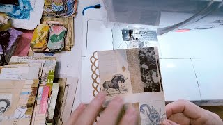 Craft Along on Working on Junk Journal Tags partial ASMR Sewing amp Paper Sounds by RoseByNameCo [upl. by Anirak]