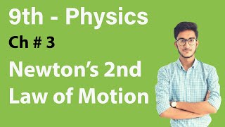 Newtons Second Law of Motion  Physics  9th Class  Chapter 3 [upl. by Eelyme178]