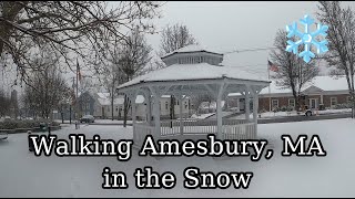 ❄️Exploring Amesbury MA in a snowstorm [upl. by Nissensohn707]