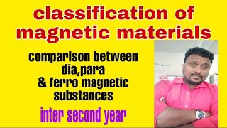 Difference between Dia para and ferro magnetic substances magnetism and matter [upl. by Aras930]