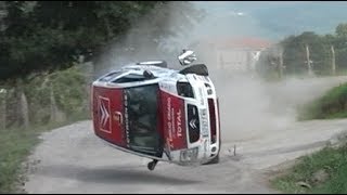 Citroen C2 R2 Huge crash  Rallysprint medio Cudeyo 2011 [upl. by Allayne]