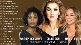 Celine Dion Mariah Carey and Whitney Houstons Greatest Hits of All Time 🎼 [upl. by Izy]