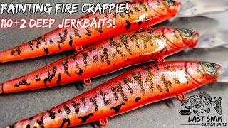 Painting Deep Jerkbaits  1102 Fire Crappie [upl. by Hester]