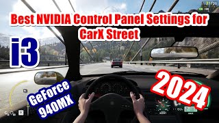 Required settings in the NVIDIA control panel for CarX Street PC Game GeForce 940MX Intel Core i3 [upl. by Ainav]