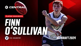 2024 AFL Draft  Finn OSullivan Player Highlights [upl. by Nycila591]