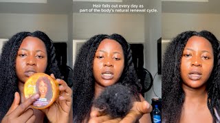 Why my hair is falling out in clumps and how I manage it shed hair vs breakage  chitchat [upl. by Banquer]