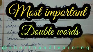 25 Most Important Double words  its trick to write Shorthand learning [upl. by Colline]