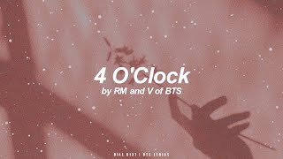 4 OClock  RM amp V BTS  방탄소년단 English Lyrics [upl. by Anillehs229]