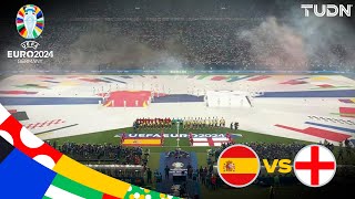 ¡Se entonan los himnos en la gran final  España 00 Inglaterra  UEFA EURO 2024  Final  TUDN [upl. by Bashee]