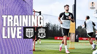 LIVE TRAINING Liverpool train ahead of LASK trip in UEFA Europa League [upl. by Nnahgem]