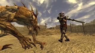 Legate Lanius vs Deathclaw  Fallout New Vegas npc battle [upl. by Avert712]