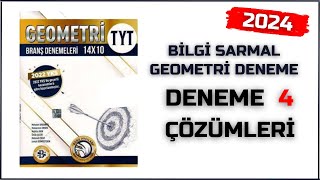 GEOMETRİ DENEME 4  BİLGİ SARMAL GEOMETRİ DENEME ÇÖZÜMLERİ  2024 [upl. by Tnecnivleahcim]